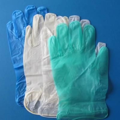 Disposable Clear or Blue Powder Free PVC Vinyl Examination Gloves for Medical Use