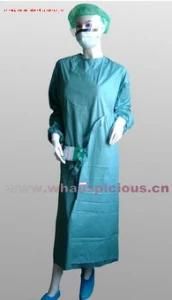 Disposable Spunlace Non Woven Surgical Gown with Knitted Cuff /Hospital