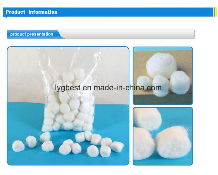 Disposable Medical Supply Absorbent Cotton Wool Ball 0.5g