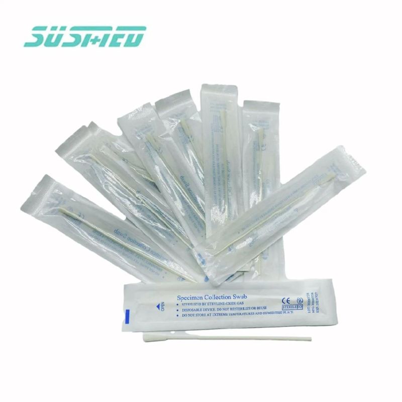 Disposable Medical Nasopharyngeal Oral Sterile Nasal Flocked Swab
