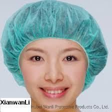 Disposable Non Woven Mob Cap / Clip Cap / Head Cap