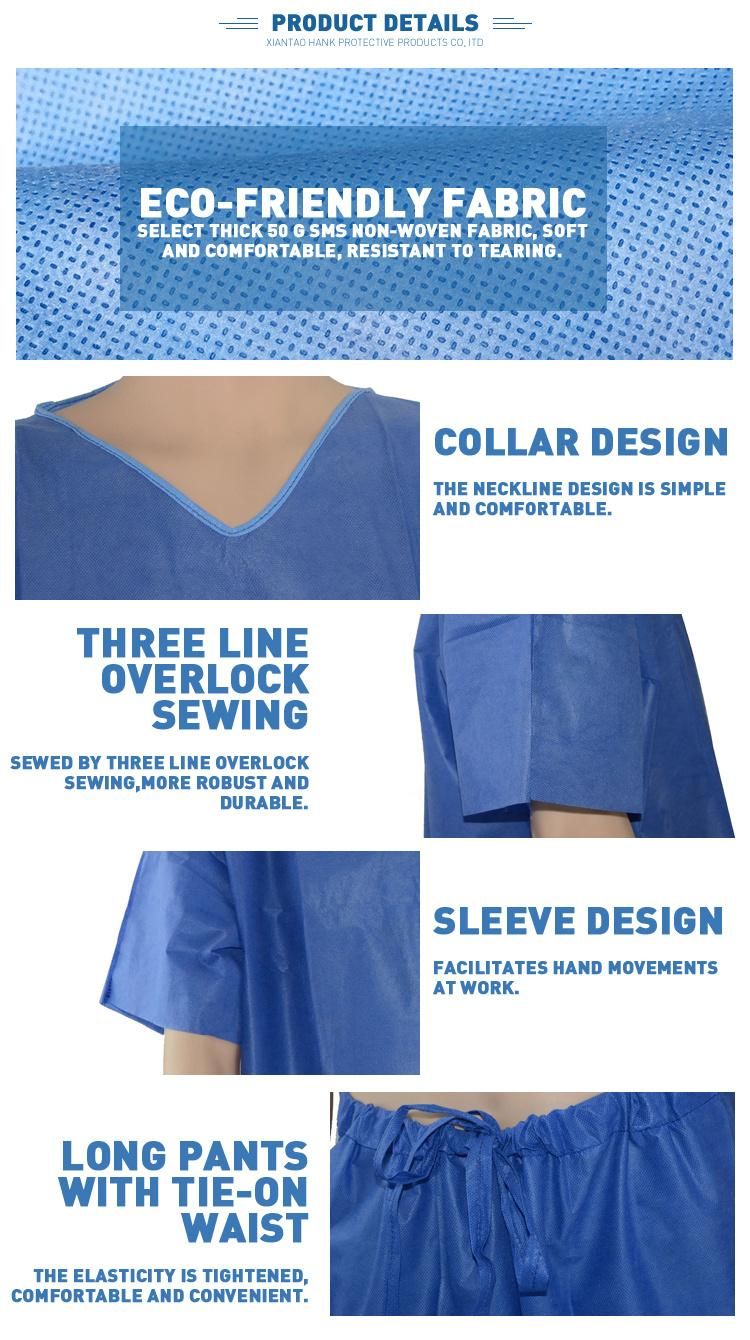 Disposable Medical Surgical Gown Disposable Patient Gown Hospital Uniform
