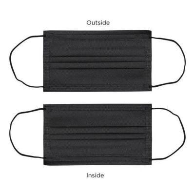 3-Layer Mask Black Disposable Earloop Non-Woven