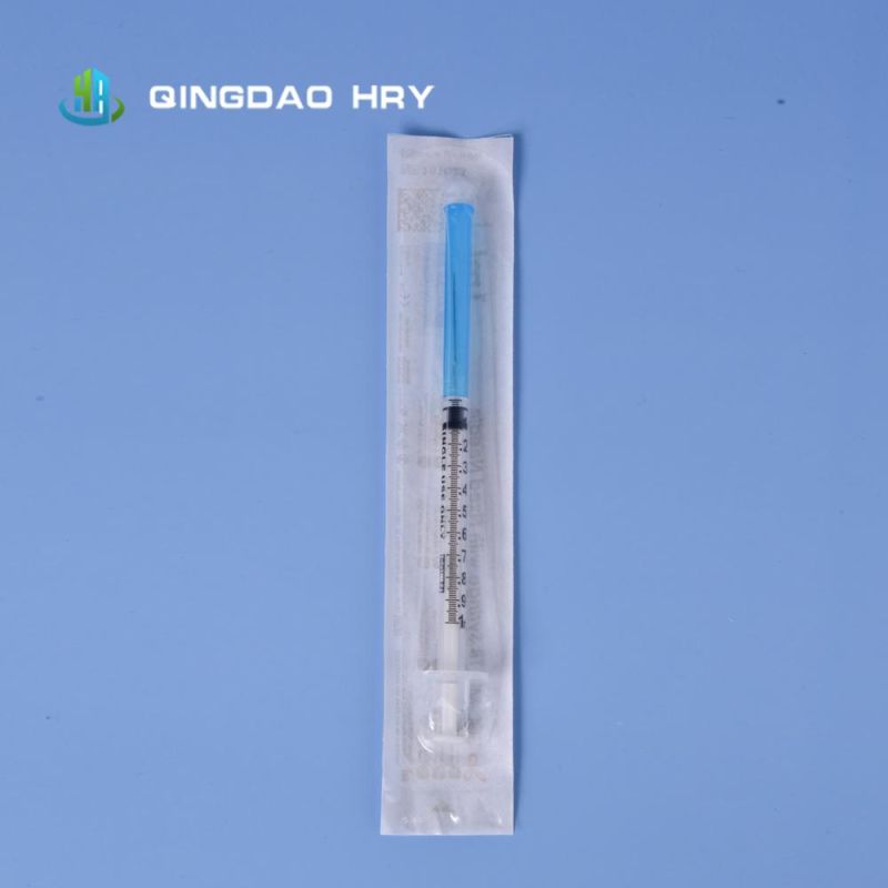 Manufacture of 1ml Colored Disposable Low Dead Space High Quality Syringe with Needle