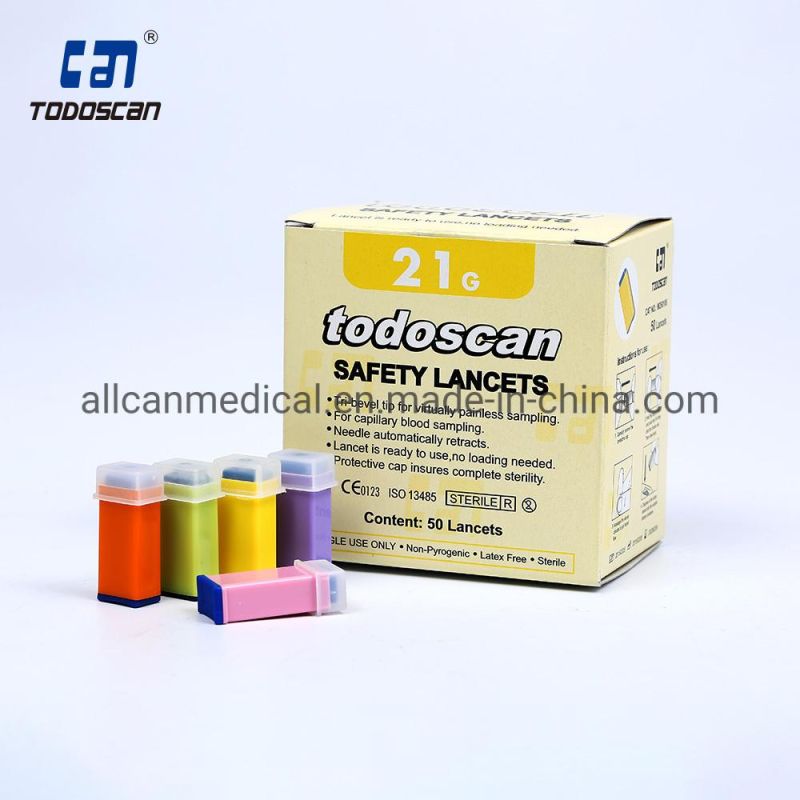 Medical Hospital Use Disposable Sterile Safety Type Blood Lancet