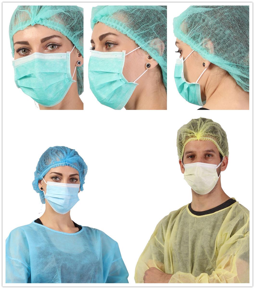 3 Ply Dental Disposable Blue Color Face Mask Adult Use