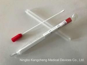 Ce Certificated Female Plastic Stick Sterile Viscose Swab (Flexible Tube, Material: PP)