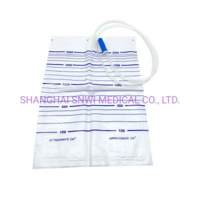 2000 Ml Medical Sterile PVC Adult Urine Collection Bag Used in Hospital