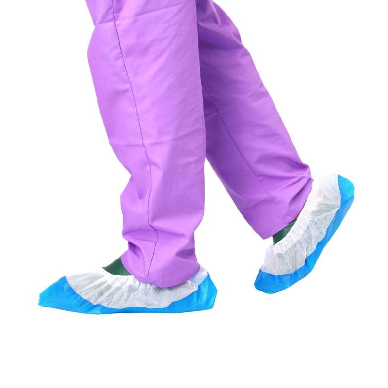 Surgical/Medical/Clear Plastic/Poly/HDPE/LDPE/CPE/PP/SMS/Nonwoven/Waterproof Disposable PE Shoe Cover for Hospital/Lab/Pharmaceutical/Drug/Electronic Factory