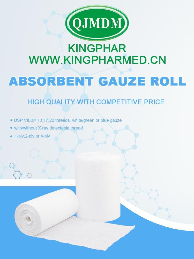 100% Cotton Medical Absorbent Gauze Roll Guaze Bandage China Medical Cotton Gauze Bandage, 100 Yard CE ISO Approved