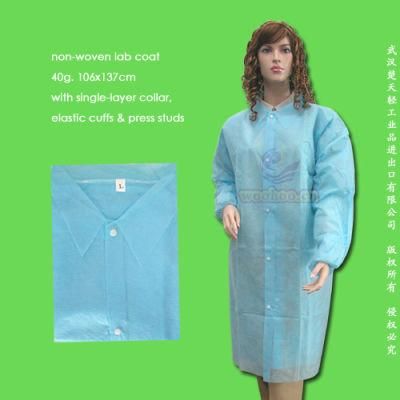 Disposable Surgical Coat with Press Studs or Nylon Snaps