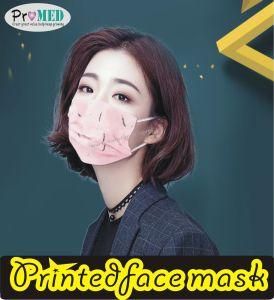 Soft Spunlace nonwoven Disposable printed face mask