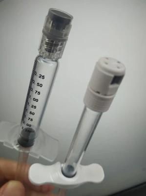 Glass Syringe for Dermal Filler with Sefl-Destructing Lock