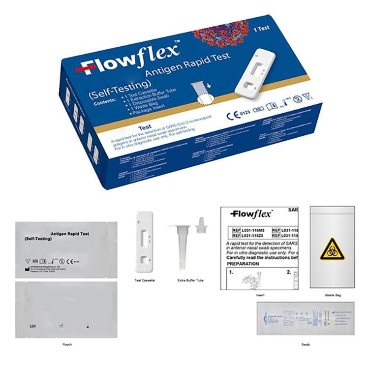 Flowflex Medical Products Ivd Reagent Swab Colloidal Gold Antigen Rapid Diagnostic Test Kit
