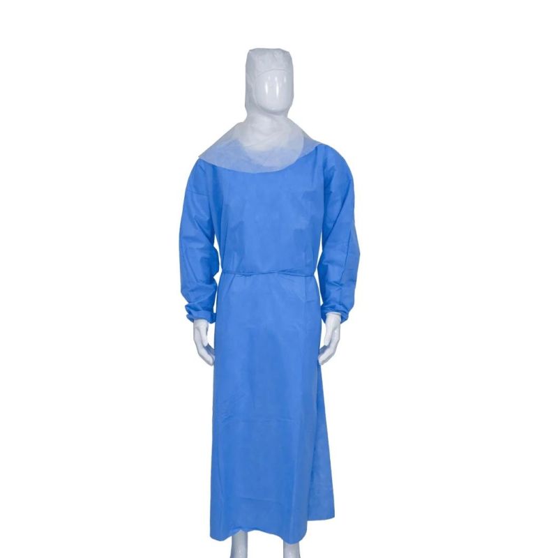 Disposable Waterproof PP+PE Surgical Gown Hospital Use Medical Adult Use Anti-Bacterial Isolation Gown