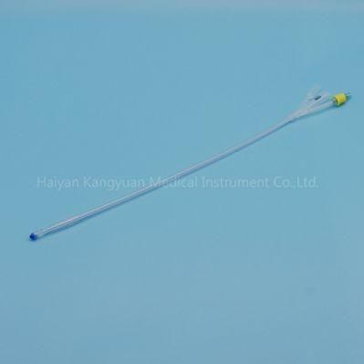 Silicone Foley Catheter Standard for Single Use China Factory Round Tip with Normal Balloon 3 Way