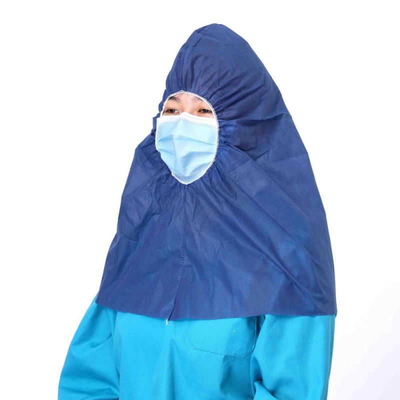 Disposable Surgeon Hood Head Cover with Elastic and Face Mask OEM