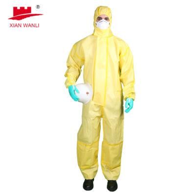 PP PE Foiled Fabric Type 3/4/5/ 6 Protective Coverall Suit