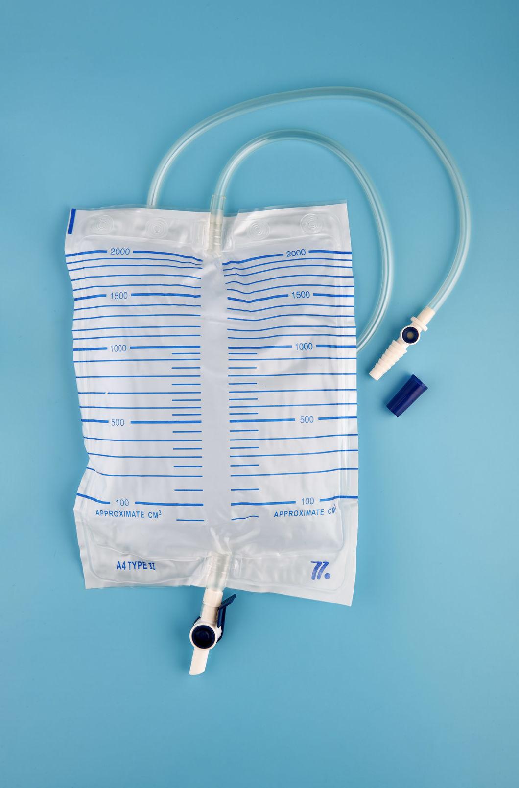 Hospital Drainage Leg Urine Bag Collection Luxury 1000 Ml 2000ml Urine Bag