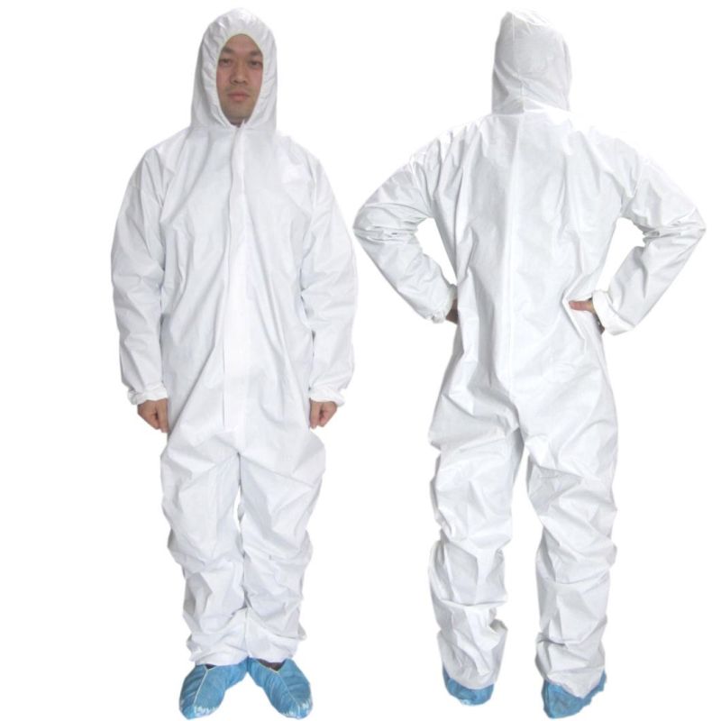 Diposable Non-Woven Hooded Safety Clothing Suits Non Woven Coveralls