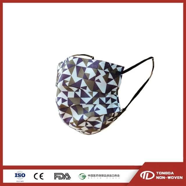 Customized Design with Embossing Logo Unique Pattern Disposable 3 Ply Surgical Face Mask En14683 Type Iir