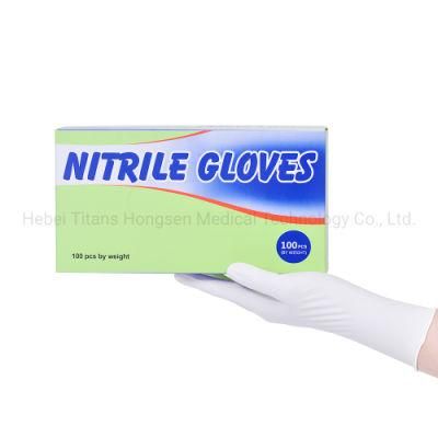 Titanfine Promotional Various Durable Industrial White Powder Free Nitrile Gloves