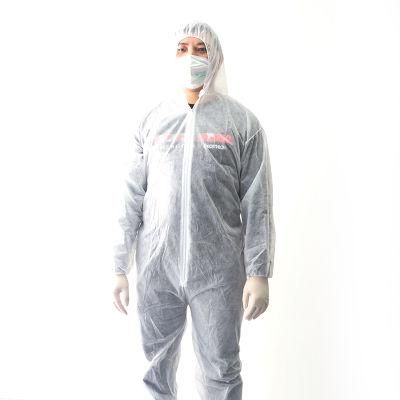 Disposable Protective Chemical Protection One-Piece Hooded Gown Air Droplet Saliva Isolation Gown