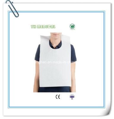 Medical Disposable Paper Plastic Bib for Adult Usage