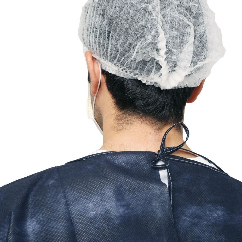 Non Woven Double Elastic Disposable Clip Mob Bouffant Caps