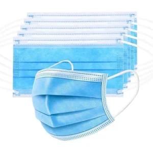 Reasonable Price Sales Blue Dustproof Prevent Mist Non-Woven Safety Protection 3 Ply Disposable Face Mask