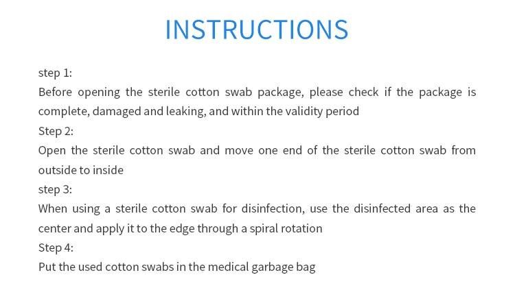 New Product Cotton Pad Sterile Medical Bud Sterile Cotton Swab