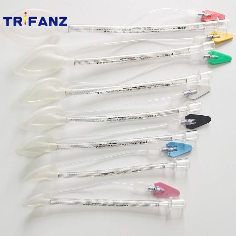 Disposable Color Coded PVC Reinforced Laryngeal Mask Airway Different Sizes