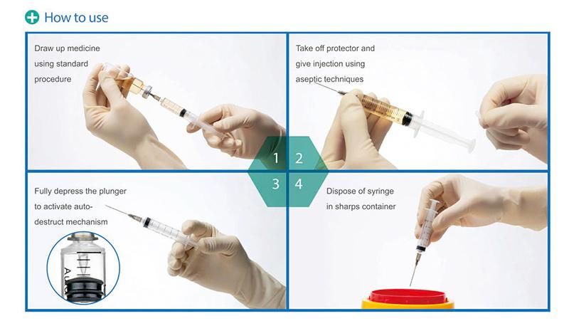 High Quality Auto-Disable Syringes for Single Use.