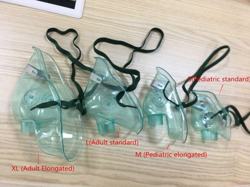 Single Use Disposable Oxygen Mask for Adult Use with Tubing