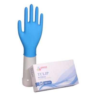 Disposable Blue Nitrile Glove Powder Free Resistant Oil
