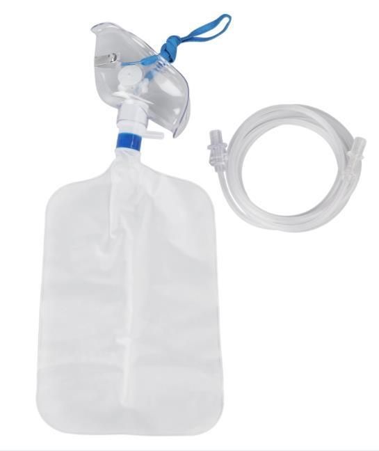 Disposable Oxygen Mask with 500ml Reservoir Bag/Non-Rebreathing/Rebrather Mask with ISO13485 CE FDA