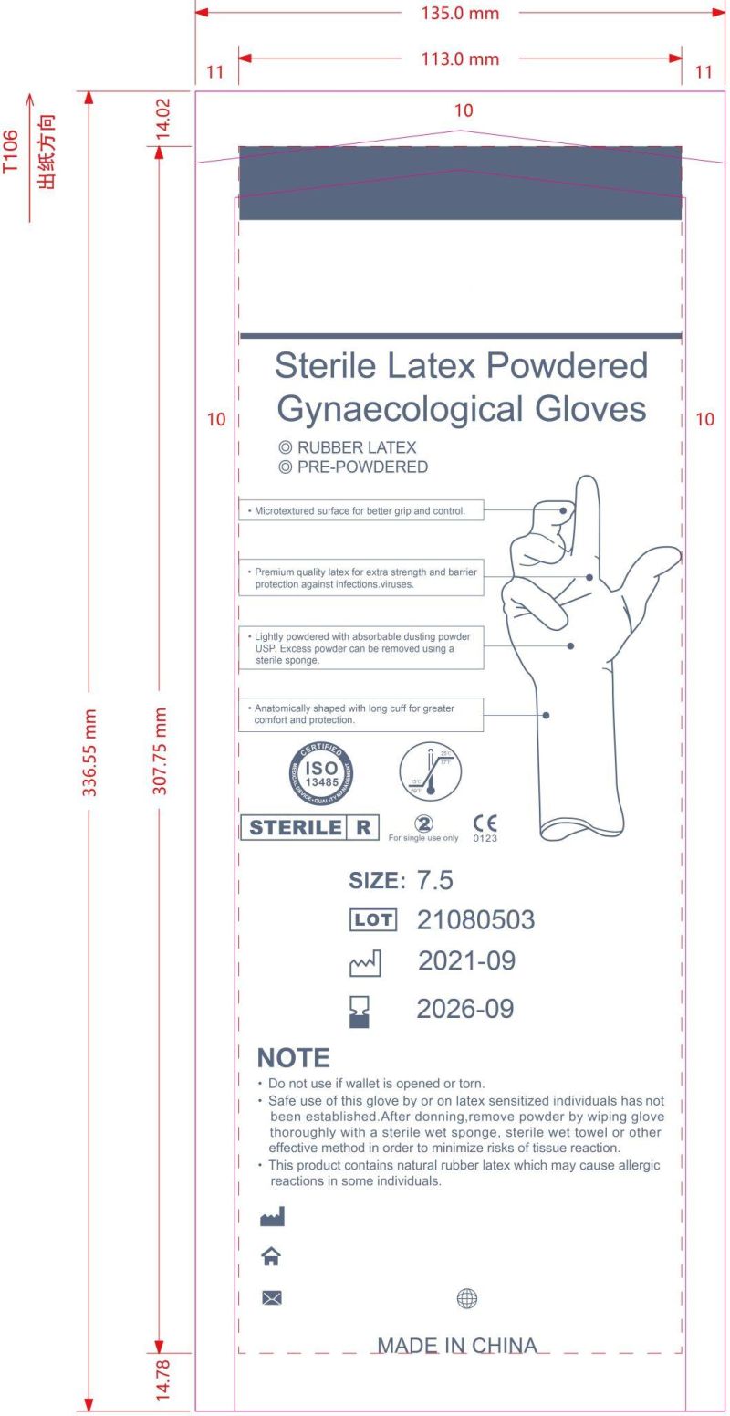Sterile Long Surgical Latex Gynecologic Gloves Indonesia Latex Gloves Latex Powder Free Beautiful Hand in Dubai Cheap Mittens