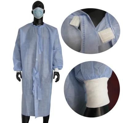 Disposable Medical Surgical Gown Suit Hospital Use Scrub Gown with 4 Ties