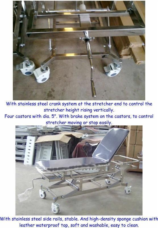 Stainless Steel Hospital Emergency Stretcher (THR-E-15)