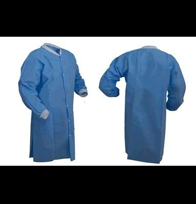Single Use Waterproof Disposable Nonwoven Lab Coat for Doctor One Time Use Lab Coats