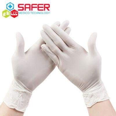 White Pure Nitrile Glove Powder Free High Chemical Resistant