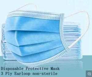 3 Layers Disposable Sugical Face Mask, Non-Steril, Cheap, Medical Use, Fast Shipping, Dust Mask