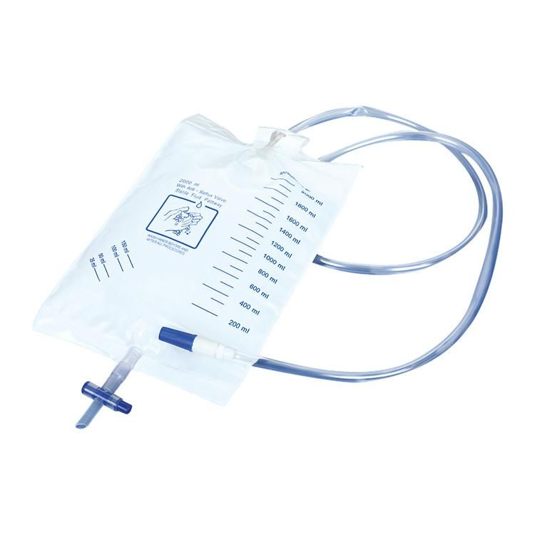 Medical Urine Collection Drainage Bag Urine Bag with T Valve