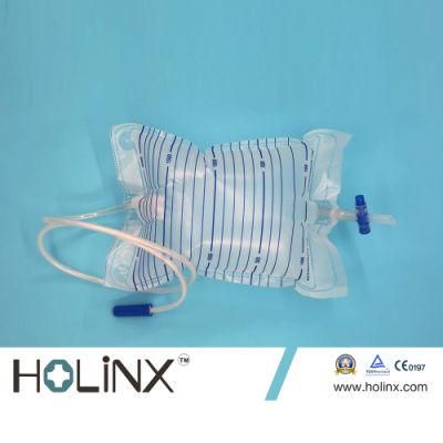 Disposable Economic Urinary Drainage Bag Urine Collection Bag Collector with Cross Valve Tvalve