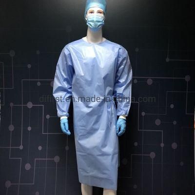 Level 2 Medical Sterilized Surgical Gown with Coating