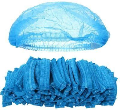 Disposable Nonwoven Strip Bouffant Cap Head Cover Hair Net Surgical Doctor Hat Mob Cap