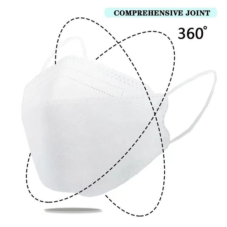 Wholesale Kf94 Black Disposable Non-Woven Fabric Protective Fish Shaped Mask