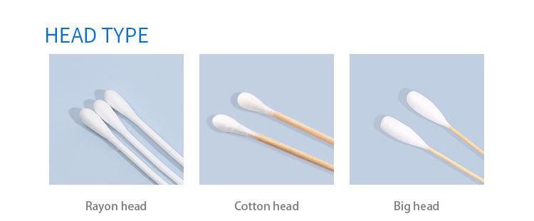 in Stock Sterile Medical Round Cotton Single Tip Swab