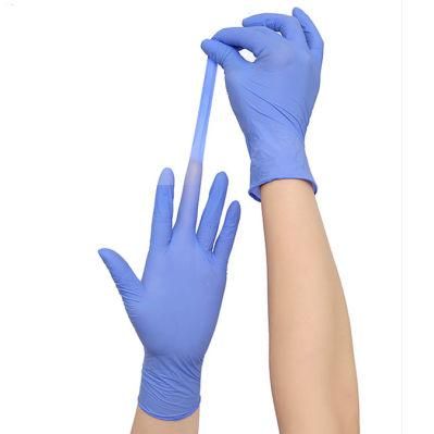 Blue Examination Industrial Multi Use Disposable Powder Free Nitrile Gloves