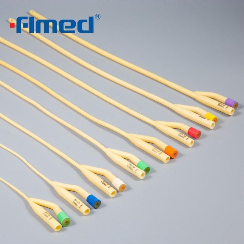 2-Way Latex Foley Catheter Silicone Coated for Single Use